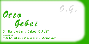otto gebei business card